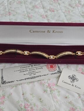 Gold-Tone Crystal Bracelet in Champagne